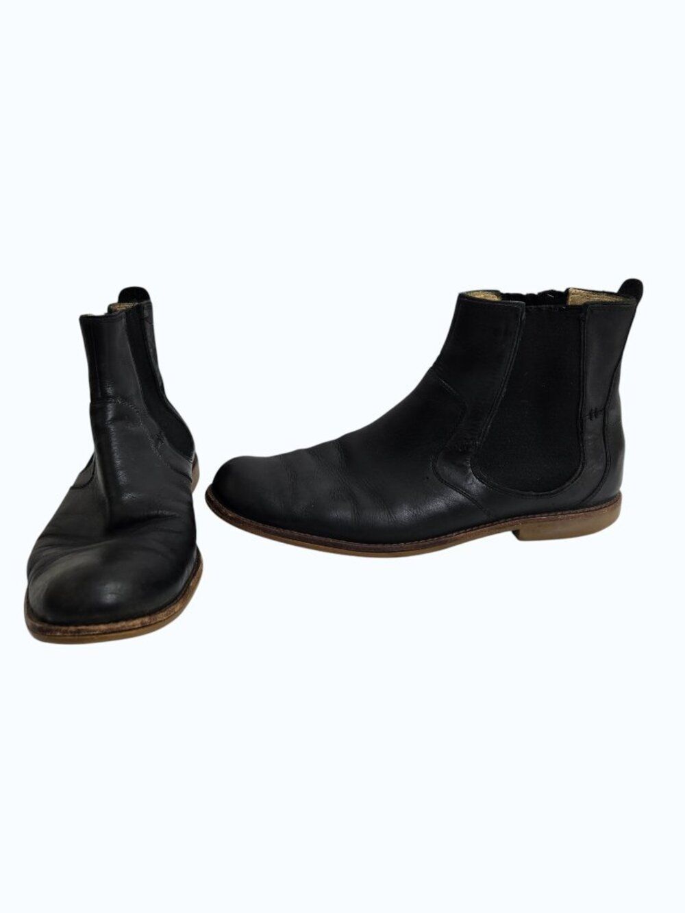 UGG Stevenson Mens Chelsea Boots Size 12 1003752 Black Leather Slip On Career